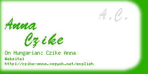 anna czike business card